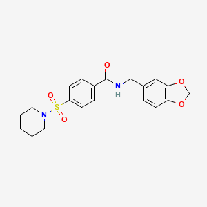 N-(1,3-benzodioxol-5-ylmethyl)-4-(1-piperidinylsulfonyl)benzamide