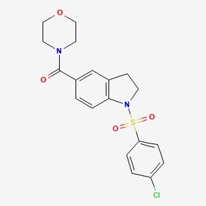 {1-[(4-chlorophenyl)sulfonyl]-2,3-dihydro-1H-indol-5-yl}(morpholin-4-yl)methanone