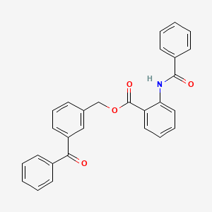 molecular formula C28H21NO4 B4588317 3-benzoylbenzyl 2-(benzoylamino)benzoate 