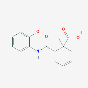 molecular formula C16H19NO4 B458833 6-[(2-Methoxyanilino)carbonyl]-1-methyl-3-cyclohexene-1-carboxylic acid 
