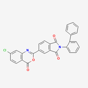 2-{[1,1'-BIPHENYL]-2-YL}-5-(7-CHLORO-4-OXO-4H-3,1-BENZOXAZIN-2-YL)-2,3-DIHYDRO-1H-ISOINDOLE-1,3-DIONE