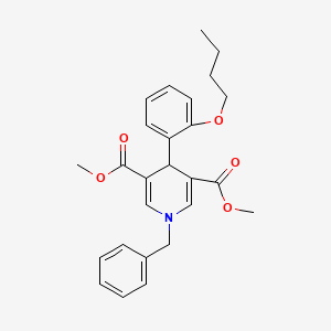 molecular formula C26H29NO5 B4588337 dimethyl 1-benzyl-4-(2-butoxyphenyl)-1,4-dihydro-3,5-pyridinedicarboxylate 