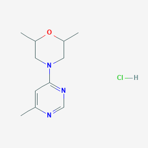 2,6-dimethyl-4-(6-methylpyrimidin-4-yl)morpholine hydrochloride