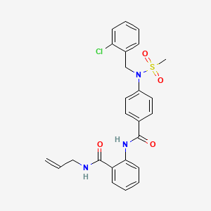 molecular formula C25H24ClN3O4S B4588344 N-allyl-2-({4-[(2-chlorobenzyl)(methylsulfonyl)amino]benzoyl}amino)benzamide 