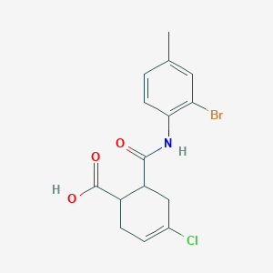 molecular formula C15H15BrClNO3 B458835 6-[(2-Bromo-4-methylphenyl)carbamoyl]-4-chlorocyclohex-3-ene-1-carboxylic acid 