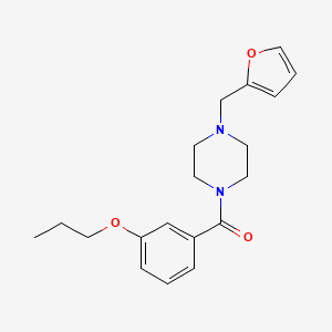 molecular formula C19H24N2O3 B4588375 [4-(2-FURYLMETHYL)PIPERAZINO](3-PROPOXYPHENYL)METHANONE 