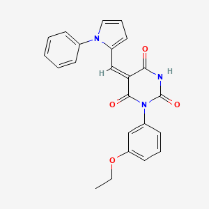 1-(3-ethoxyphenyl)-5-[(1-phenyl-1H-pyrrol-2-yl)methylene]-2,4,6(1H,3H,5H)-pyrimidinetrione