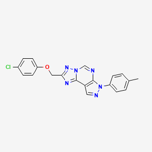 2-[(4-chlorophenoxy)methyl]-7-(4-methylphenyl)-7H-pyrazolo[4,3-e][1,2,4]triazolo[1,5-c]pyrimidine