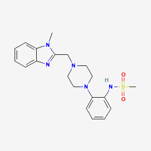 molecular formula C20H25N5O2S B4588397 N-(2-{4-[(1-methyl-1H-benzimidazol-2-yl)methyl]-1-piperazinyl}phenyl)methanesulfonamide 