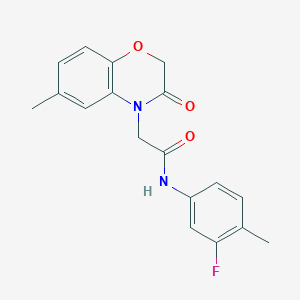 N-(3-fluoro-4-methylphenyl)-2-(6-methyl-3-oxo-2,3-dihydro-4H-1,4-benzoxazin-4-yl)acetamide