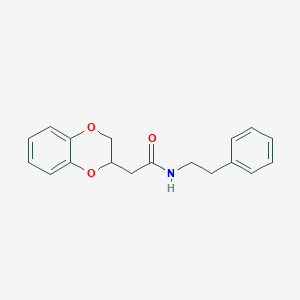 molecular formula C18H19NO3 B458843 2-(2,3-Dihydro-benzo[1,4]dioxin-2-yl)-N-phenethyl-acetamide 