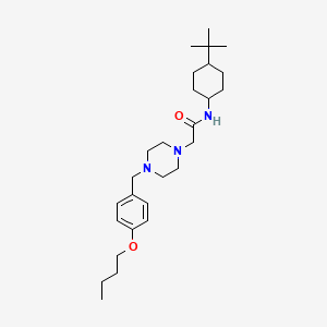 2-{4-[(4-BUTOXYPHENYL)METHYL]PIPERAZIN-1-YL}-N-(4-TERT-BUTYLCYCLOHEXYL)ACETAMIDE