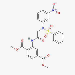 dimethyl 2-{[N-(3-nitrophenyl)-N-(phenylsulfonyl)glycyl]amino}terephthalate