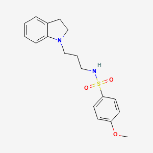 N-[3-(2,3-dihydro-1H-indol-1-yl)propyl]-4-methoxybenzenesulfonamide