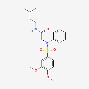 N~2~-[(3,4-dimethoxyphenyl)sulfonyl]-N~1~-(3-methylbutyl)-N~2~-phenylglycinamide