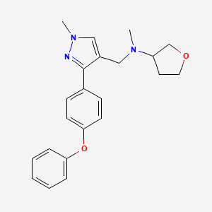 N-methyl-N-{[1-methyl-3-(4-phenoxyphenyl)-1H-pyrazol-4-yl]methyl}tetrahydro-3-furanamine