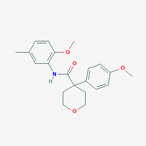 N-(2-methoxy-5-methylphenyl)-4-(4-methoxyphenyl)tetrahydro-2H-pyran-4-carboxamide