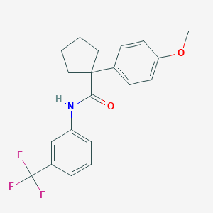 molecular formula C20H20F3NO2 B458849 1-(4-methoxyphenyl)-N-[3-(trifluoromethyl)phenyl]cyclopentanecarboxamide 
