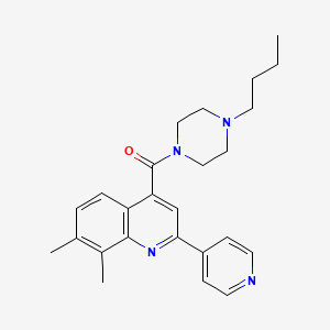 (4-BUTYLPIPERAZINO)[7,8-DIMETHYL-2-(4-PYRIDYL)-4-QUINOLYL]METHANONE