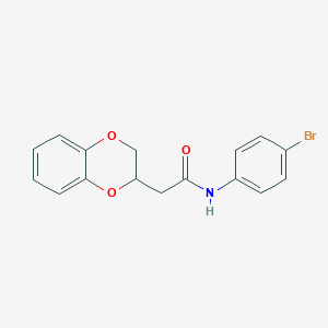 molecular formula C16H14BrNO3 B458851 N-(4-bromophenyl)-2-(2,3-dihydro-1,4-benzodioxin-2-yl)acetamide 