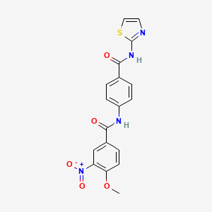 4-METHOXY-3-NITRO-N-{4-[(1,3-THIAZOL-2-YL)CARBAMOYL]PHENYL}BENZAMIDE