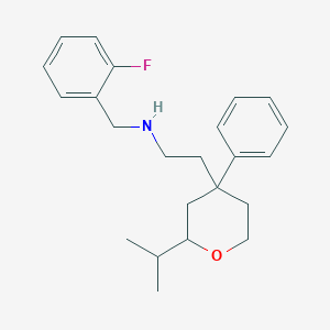 molecular formula C23H30FNO B458853 N-(2-fluorobenzyl)-N-[2-(2-isopropyl-4-phenyltetrahydro-2H-pyran-4-yl)ethyl]amine CAS No. 497248-49-4