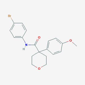 N-(4-bromophenyl)-4-(4-methoxyphenyl)tetrahydro-2H-pyran-4-carboxamide