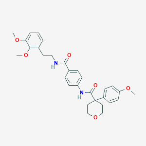 molecular formula C30H34N2O6 B458855 N-(4-{[2-(2,3-dimethoxyphenyl)ethyl]carbamoyl}phenyl)-4-(4-methoxyphenyl)tetrahydro-2H-pyran-4-carboxamide 