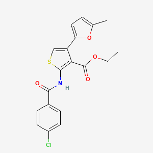 ethyl 2-[(4-chlorobenzoyl)amino]-4-(5-methyl-2-furyl)-3-thiophenecarboxylate