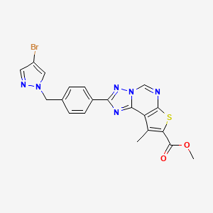 methyl 2-{4-[(4-bromo-1H-pyrazol-1-yl)methyl]phenyl}-9-methylthieno[3,2-e][1,2,4]triazolo[1,5-c]pyrimidine-8-carboxylate