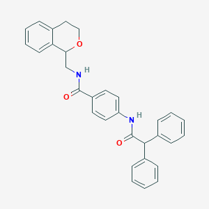 molecular formula C31H28N2O3 B458859 N-(3,4-dihydro-1H-isochromen-1-ylmethyl)-4-[(diphenylacetyl)amino]benzamide 