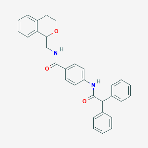 N-(3,4-dihydro-1H-isochromen-1-ylmethyl)-4-[(diphenylacetyl)amino]benzamide