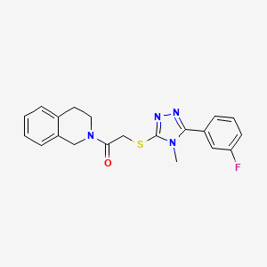 1-(3,4-dihydroisoquinolin-2(1H)-yl)-2-{[5-(3-fluorophenyl)-4-methyl-4H-1,2,4-triazol-3-yl]sulfanyl}ethanone