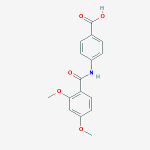 molecular formula C16H15NO5 B458860 4-[(2,4-Dimethoxybenzoyl)amino]benzoic acid 