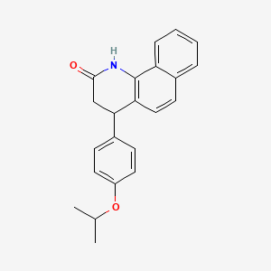 molecular formula C22H21NO2 B4588618 4-[4-(propan-2-yloxy)phenyl]-3,4-dihydrobenzo[h]quinolin-2(1H)-one 