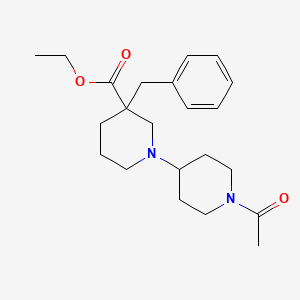 molecular formula C22H32N2O3 B4588624 ethyl 1'-acetyl-3-benzyl-1,4'-bipiperidine-3-carboxylate 