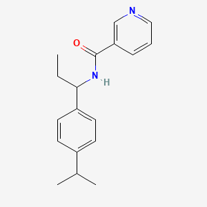 N-{1-[4-(propan-2-yl)phenyl]propyl}pyridine-3-carboxamide