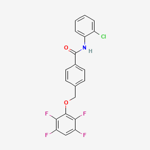 N-(2-chlorophenyl)-4-[(2,3,5,6-tetrafluorophenoxy)methyl]benzamide