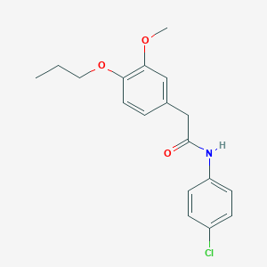 N-(4-chlorophenyl)-2-(3-methoxy-4-propoxyphenyl)acetamide