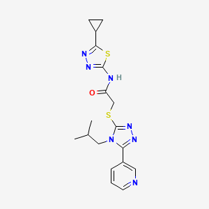 N-(5-cyclopropyl-1,3,4-thiadiazol-2-yl)-2-{[4-(2-methylpropyl)-5-(pyridin-3-yl)-4H-1,2,4-triazol-3-yl]sulfanyl}acetamide