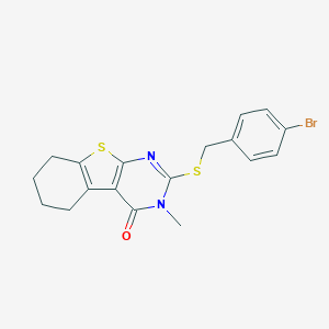 2-[(4-bromobenzyl)sulfanyl]-3-methyl-5,6,7,8-tetrahydro[1]benzothieno[2,3-d]pyrimidin-4(3H)-one