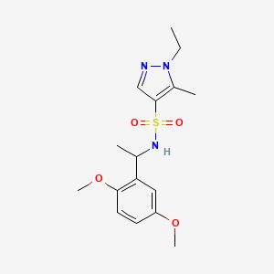 molecular formula C16H23N3O4S B4588693 N~4~-[1-(2,5-DIMETHOXYPHENYL)ETHYL]-1-ETHYL-5-METHYL-1H-PYRAZOLE-4-SULFONAMIDE 