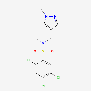 2,4,5-trichloro-N-methyl-N-[(1-methyl-1H-pyrazol-4-yl)methyl]benzenesulfonamide