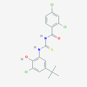 N-{[(5-tert-butyl-3-chloro-2-hydroxyphenyl)amino]carbonothioyl}-2,4-dichlorobenzamide