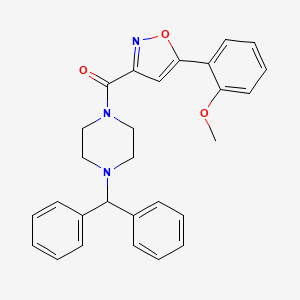 1-(diphenylmethyl)-4-{[5-(2-methoxyphenyl)-3-isoxazolyl]carbonyl}piperazine