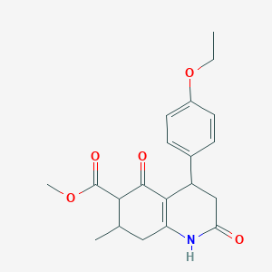 molecular formula C20H23NO5 B4588734 Methyl 4-(4-ethoxyphenyl)-7-methyl-2,5-dioxo-1,2,3,4,5,6,7,8-octahydroquinoline-6-carboxylate 