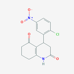 4-(2-chloro-5-nitrophenyl)-4,6,7,8-tetrahydroquinoline-2,5(1H,3H)-dione