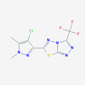 6-(4-chloro-1,5-dimethyl-1H-pyrazol-3-yl)-3-(trifluoromethyl)[1,2,4]triazolo[3,4-b][1,3,4]thiadiazole