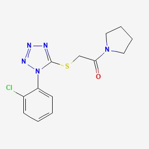 1-(2-chlorophenyl)-5-{[2-oxo-2-(1-pyrrolidinyl)ethyl]thio}-1H-tetrazole