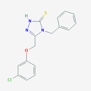 molecular formula C16H14ClN3OS B458876 4-benzyl-5-[(3-chlorophenoxy)methyl]-4H-1,2,4-triazole-3-thiol 